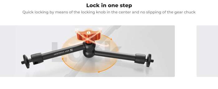 KF31.131 | K&F 9.8" (25cm) Magic Arm with Super Clamp