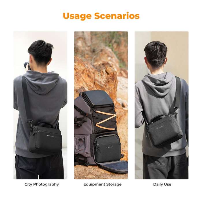 KF13.179 | K&F Urban Wander (Black) Photographers Sling Bag