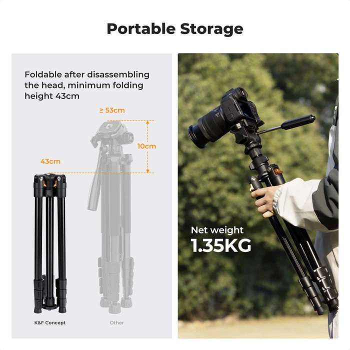 KF09.115V1 | K&F Classic-Vlogger XL Video Tripod