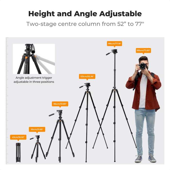 KF09.115V1 | K&F Classic-Vlogger XL Video Tripod