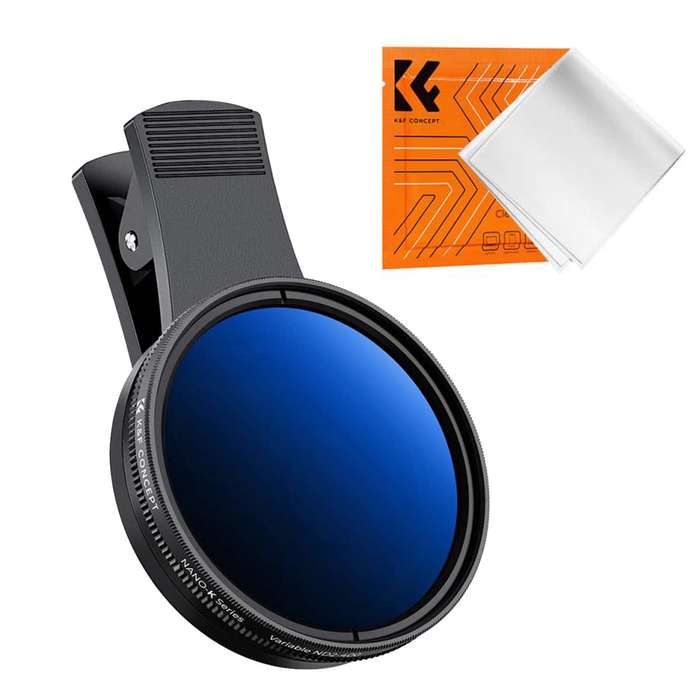 KF01.2639 | K&F Clip-On Variable ND2-400 Filter for any Mobile Phones