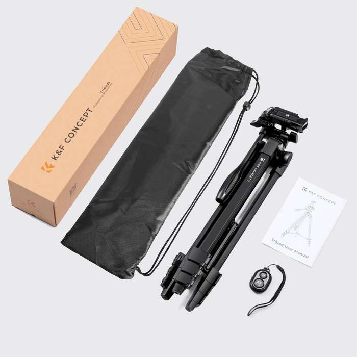 KF09.125 | K&F Compact-Vlogger Tripod which Includes Remote and Phone Mount
