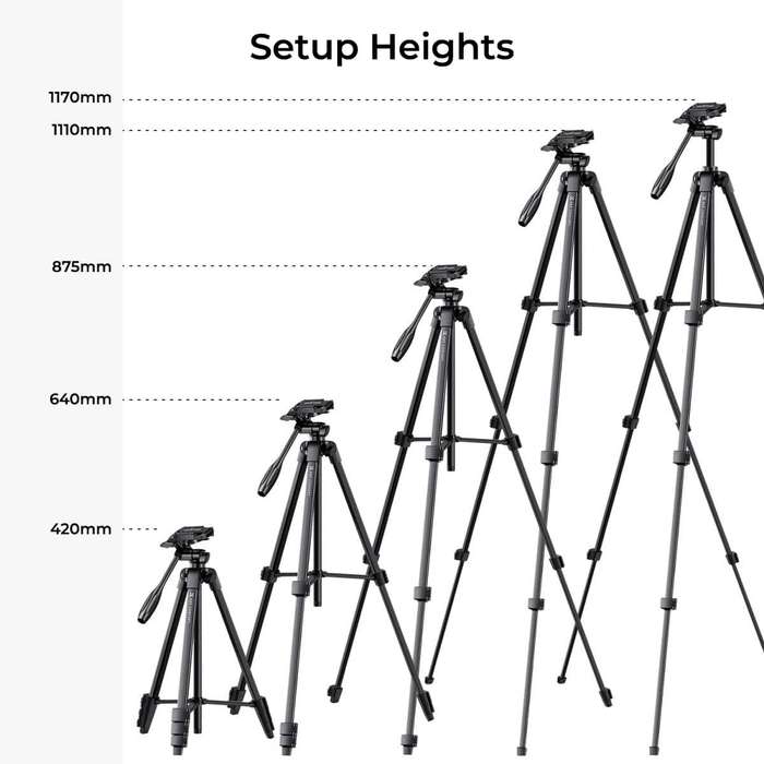 KF09.125 | K&F Compact-Vlogger Tripod which Includes Remote and Phone Mount