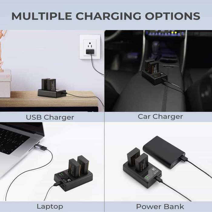 KF28.0008 | K&F Dual Charger for Canon LP-E17 Batteries
