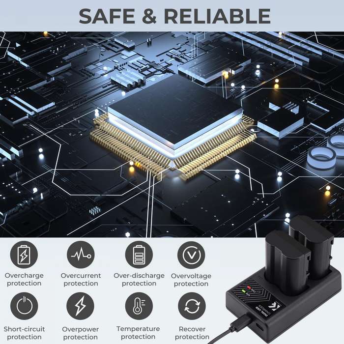 KF28.0006 | K&F Dual Charger for Nikon EN-EL15 Batteries