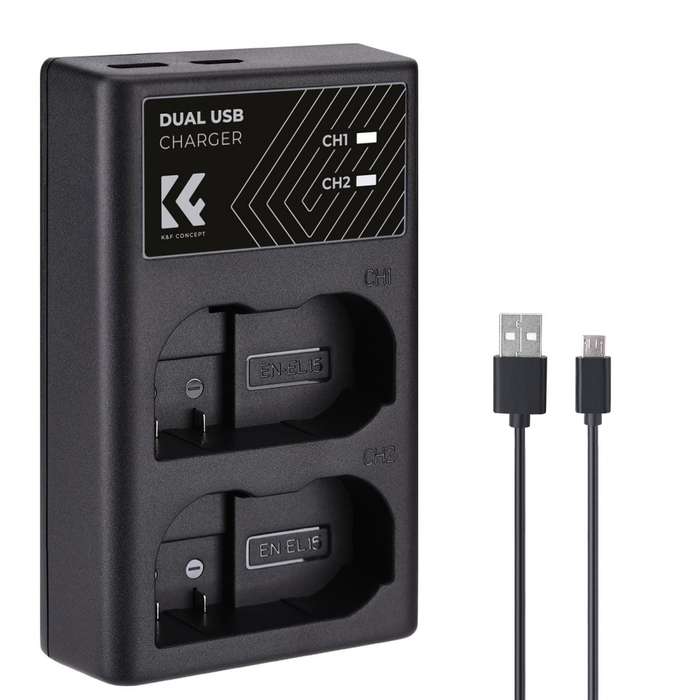 KF28.0006 | K&F Dual Charger for Nikon EN-EL15 Batteries