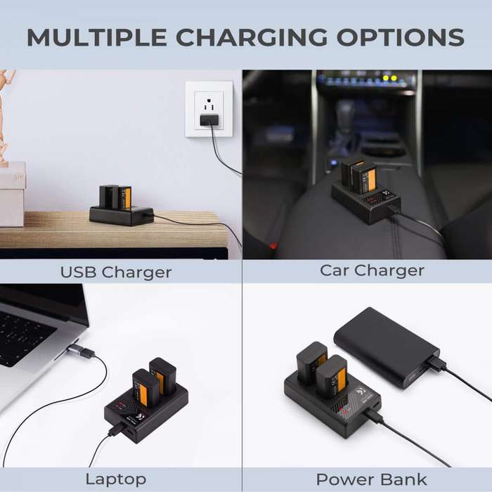 KF28.0009 | K&F Dual Charger for Sony FW-50 Batteries