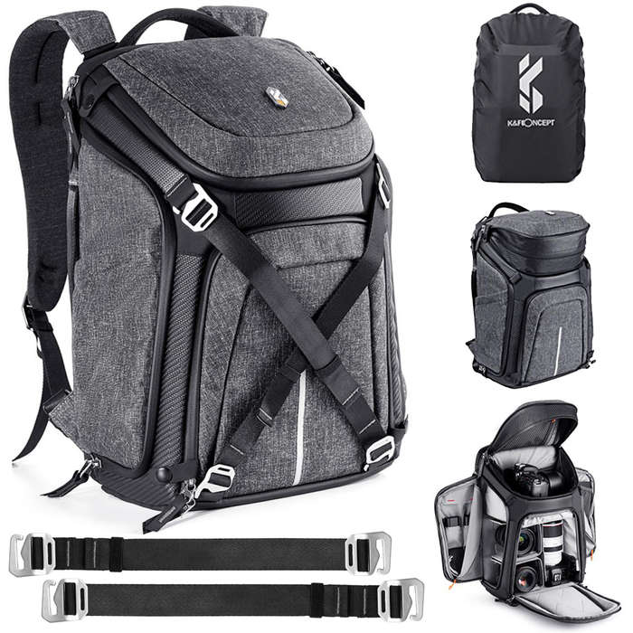 KF13.105 | K&F Exec-Shooter (Grey) Photographers Backpack