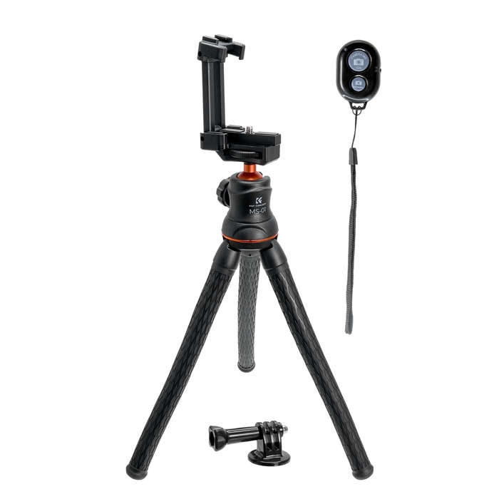 KF09.129 | K&F Flexible Mini Tripod with Bendable Legs and Bluetooth Remote