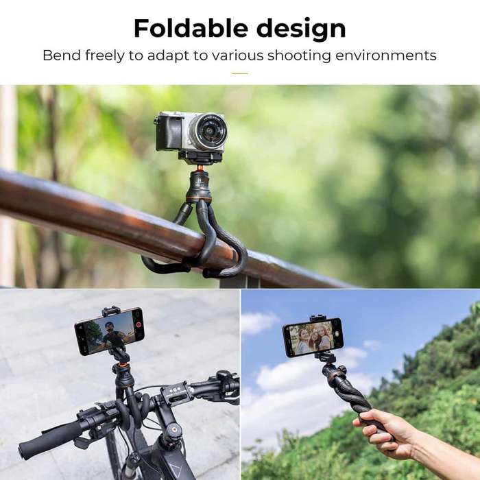 KF09.129 | K&F Flexible Mini Tripod with Bendable Legs and Bluetooth Remote