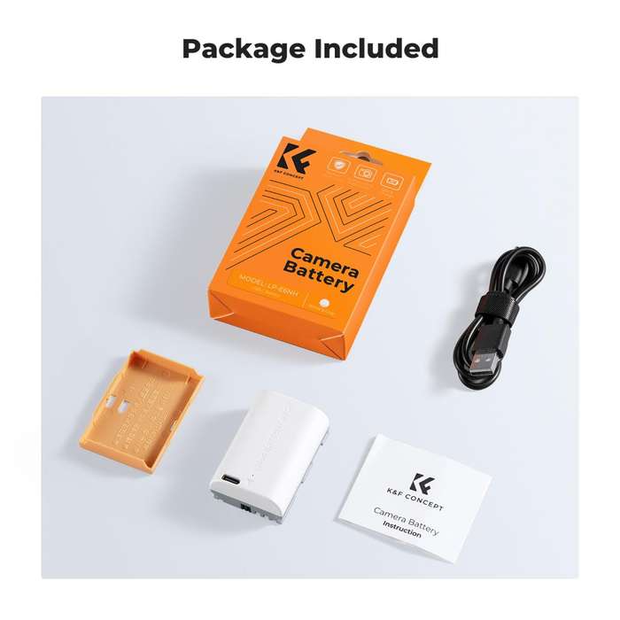 KF28.0033 | K&F LP-E6NH Camera Battery for Canon with USB-C Charging Port