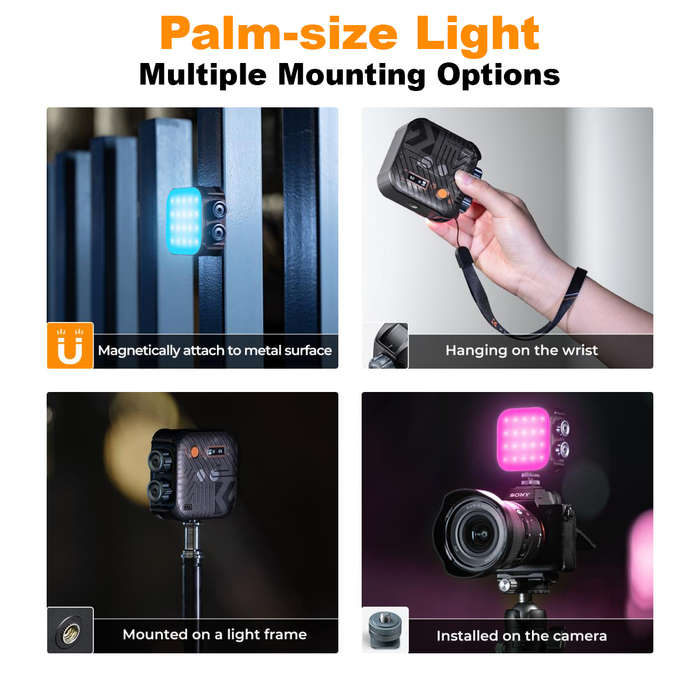 KF34.036 | K&F Mini RGB LED Video Light (Black)