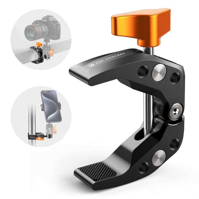 KF31.081 | K&F Mini Super Clamp Ms15 with a Jaw Opening of 60mm