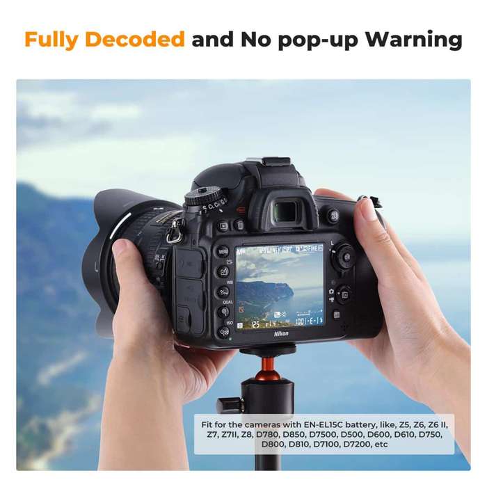 KF28.0041 | K&F EN-EL15C Camera Battery for Nikon with USB-C Charging Port