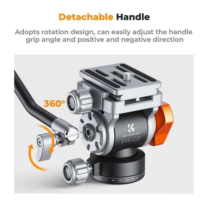 KF31.087 | K&F Flat Base Omni Fluid Head