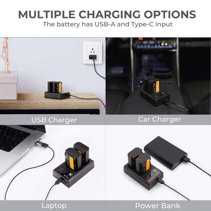 KF28.0016 | K&F Battery Kit with 2 Sony NP-FZ100 Batteries and a Dual Charger