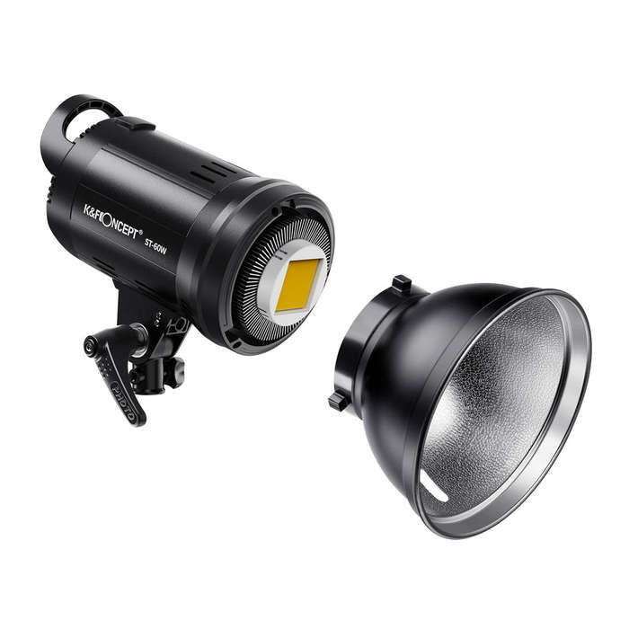 K&F ST-60W LED Video Light - Dimmable Daylight COB LED with Bowens Mount