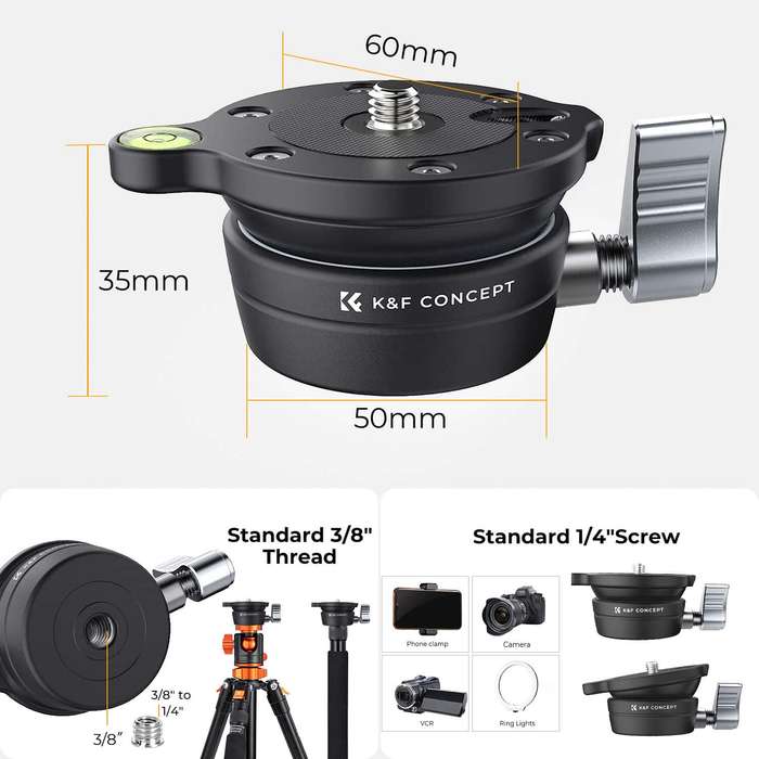 KF31.102 | K&F Tripod Levelling Base for Fast Horizon Line Adjustment