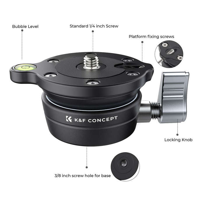 KF31.102 | K&F Tripod Levelling Base for Fast Horizon Line Adjustment