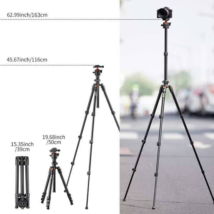KF09.101 | K&F Classic-Compact Entry Level Tripod with Smartphone Mount