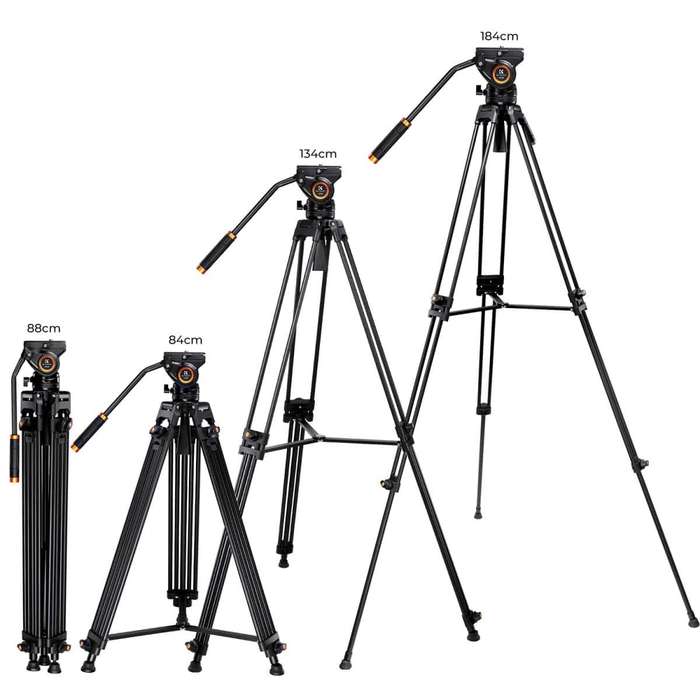 KF09.121 | K&F Core-Director Video Tripod with 75mm Bowl and Fluid Head