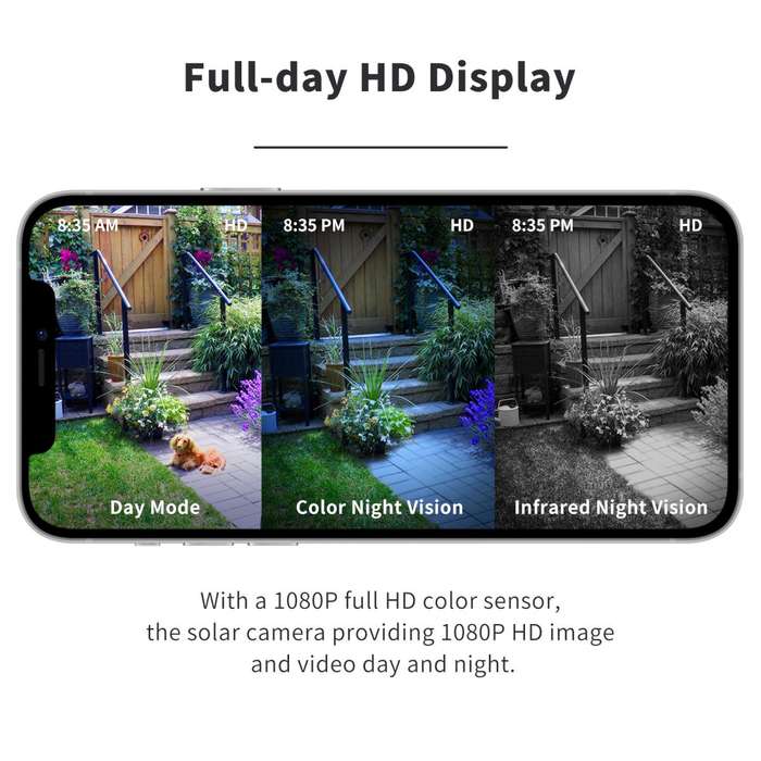 KF50.0001 | K&F Wireless Outdoor Security Camera with PTZ Motorized Head & Solar Panel