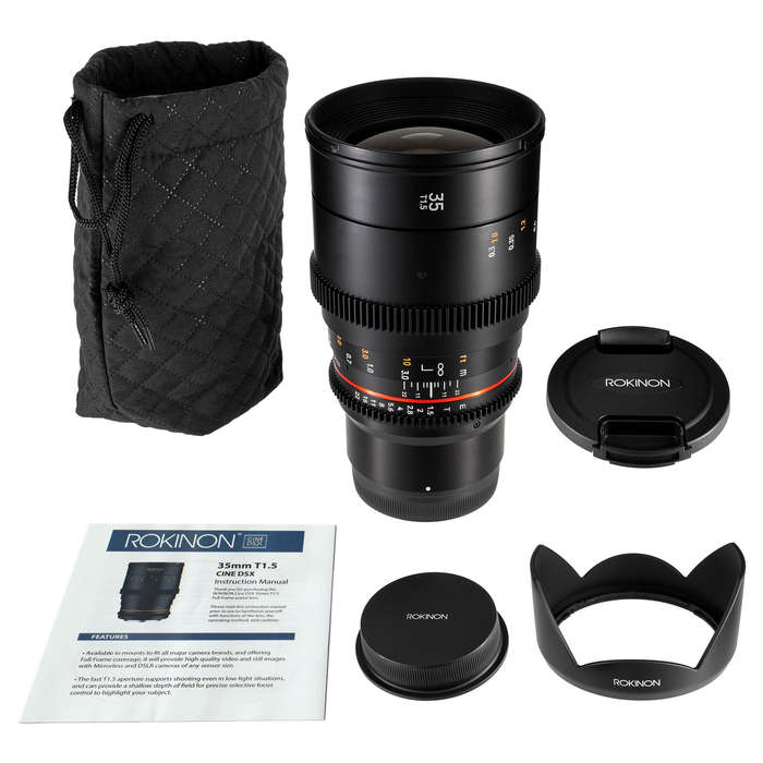 DSX35-NEX | Rokinon 35mm T1.5 Cine DSX Lens for Sony E Mount Cameras