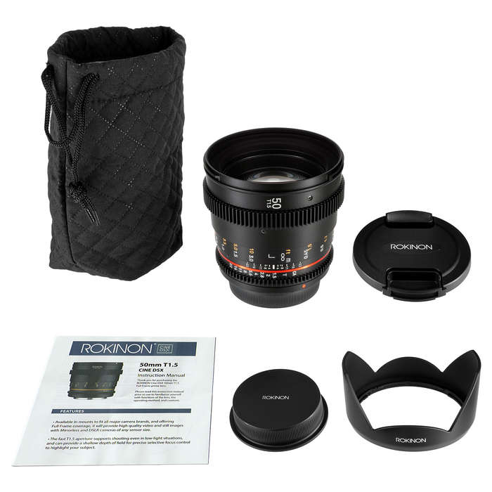 Rokinon 50mm T1.5 Cine DSX Lens for Canon RF Mount Cameras | DSX50-RF