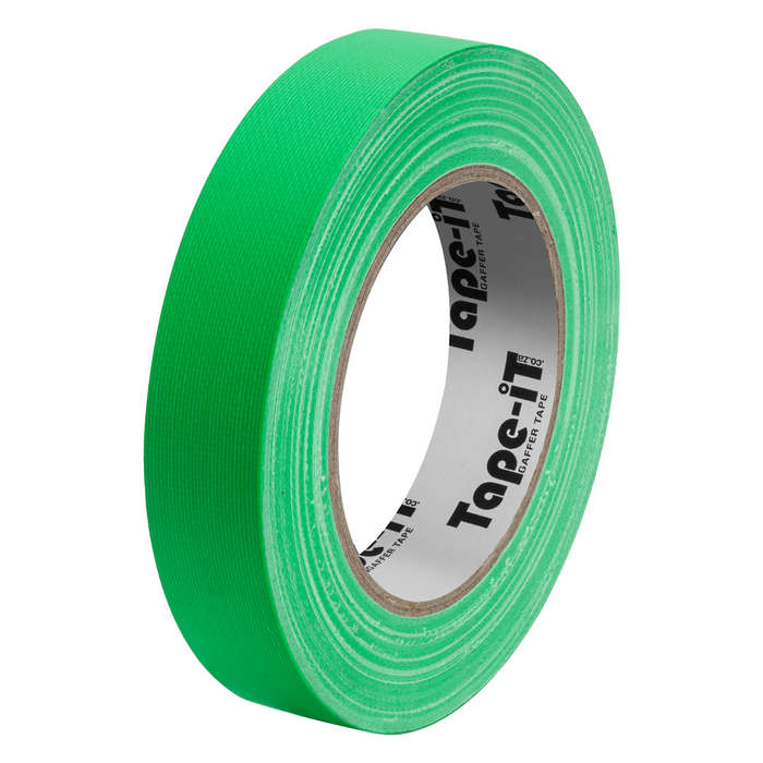 Tape-iT 5 Pack of Green Gaffer Tape Roll 24mm x 25m | Ti2425GG5