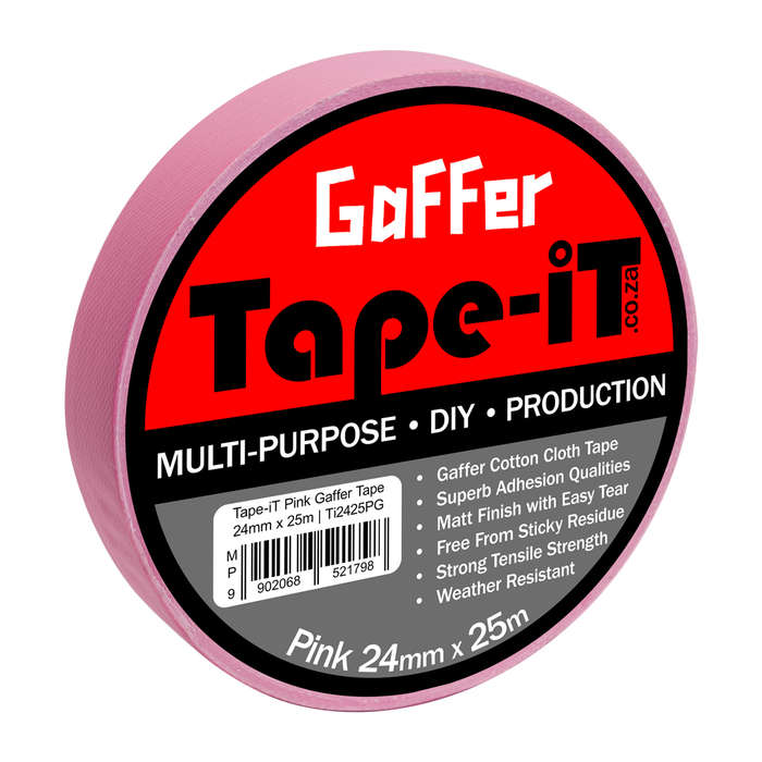 Tape-iT 5 Pack with 5 Colours of 1inch Gaffer Tape 24mm x 25m | Ti2425CPG