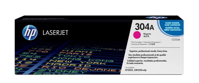 HP 304A COLOR LASERJET CP2025 MAGENTA PRINT TONER CARTRIDGE PRINTS APPROXIMATELY 2 800 PGS USING ...