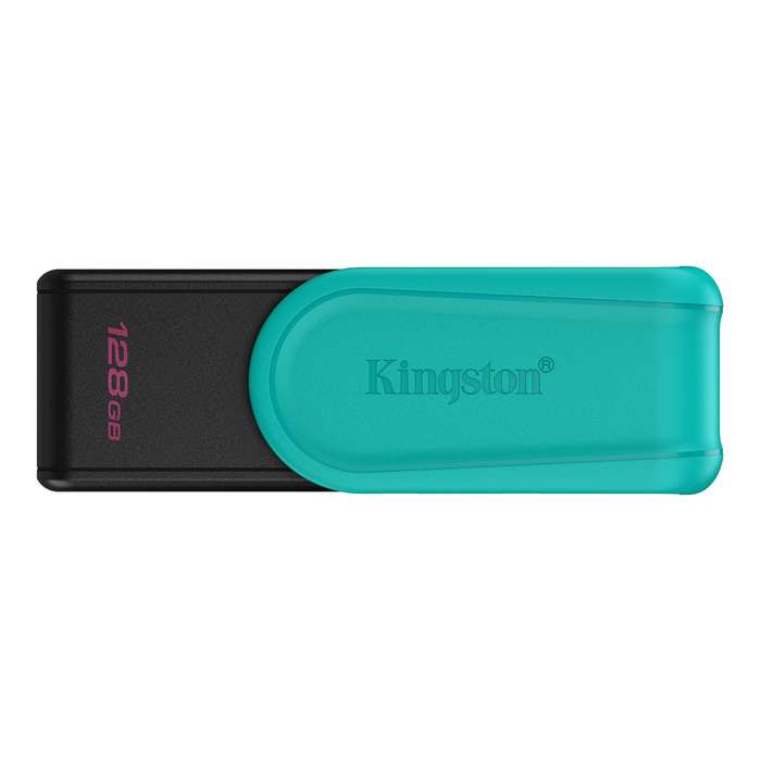 KINGSTON 128GB PORTABLE USB 3.2 GEN 1 DATATRAVELER EXODIA S (BLACK/TURQUOISE)