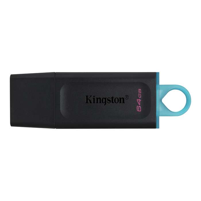 KINGSTON 64GB PORTABLE USB 3.2 GEN 1 DATATRAVELER EXODIA S (BLACK/BLACK)