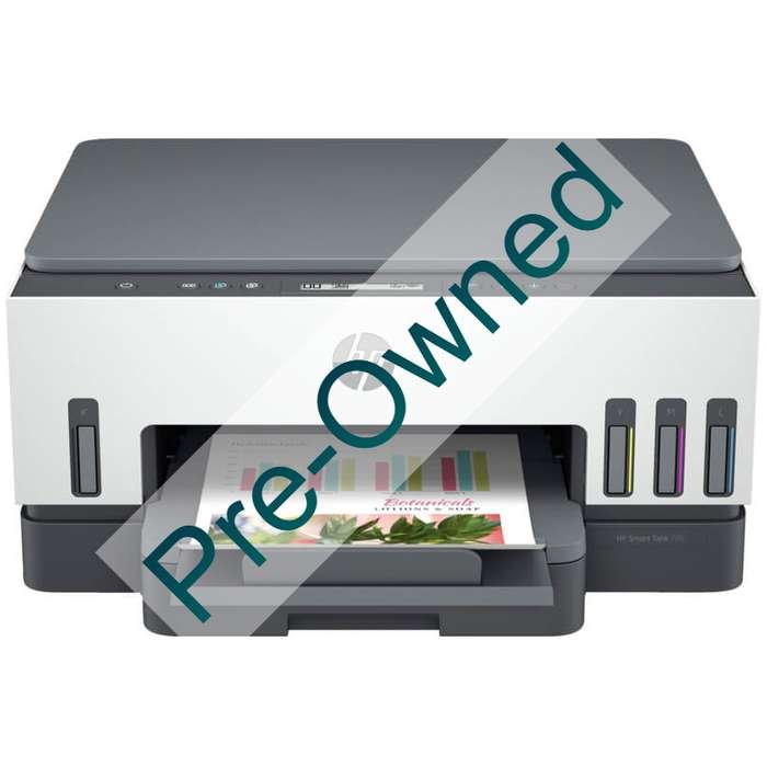 CPO HP SMART TANK 720 ALL-IN-ONE PRINTER. PRINT, SCAN, COPY, WIRELESS. PRINT TECHNOLOGY: HP THERM...