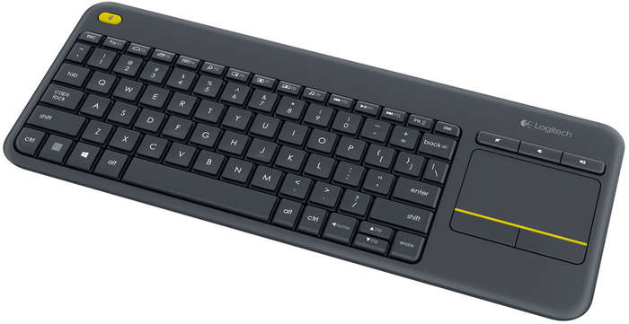 LOGITECH K400 PLUS WIRELESS TOUCH KEYBOARD DARK. WIRELESS KEYBOARD WITH BUILT-IN 3.5 TOUCHPAD ...