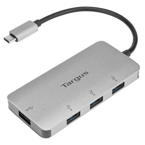 TARGUS - USB-C 4 PORT HUB AL CASE, TURN ONE USB-C PORT INTO 4 USB-A 3.0 PORTS, SUPPORTS UP TO 5GB...