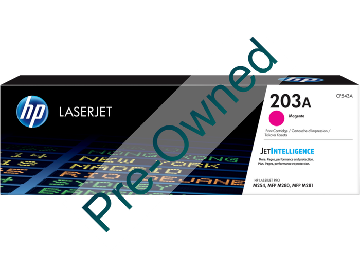 HP 203A ORIGINAL MAGENTA LASERJET TONER CARTRIDGE LJ PRO M254/MFP 281 - BOX OPENED/BOX DAMAGED