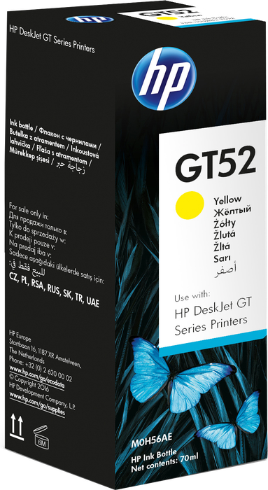 HP GT52 YELLOW ORIGINAL INK BOTTLE