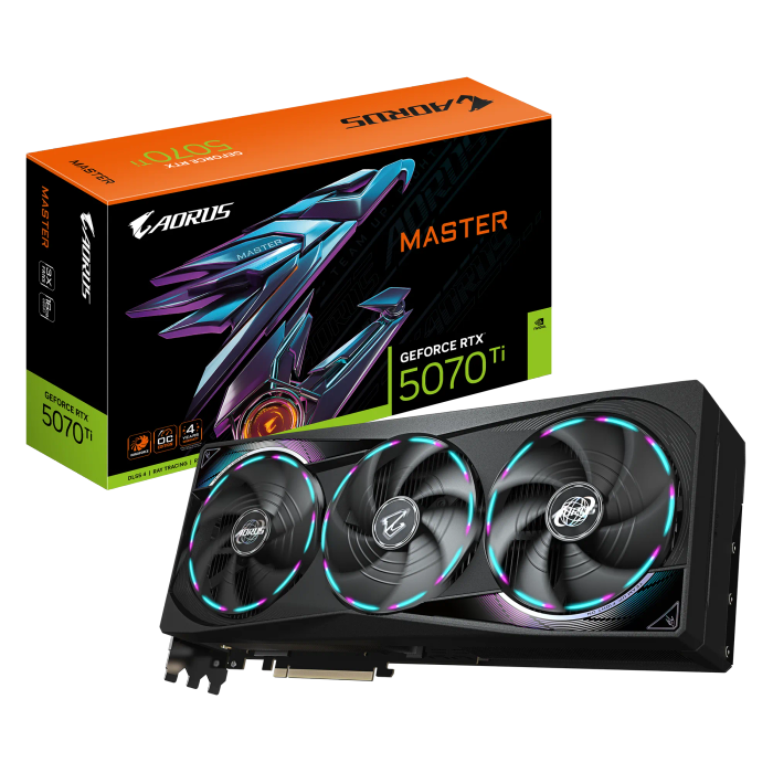 GIGABYTE nVidia GeForce RTX 5070Ti AORUS MASTER - 16GB GDDR7 HDMIx1/DPx3