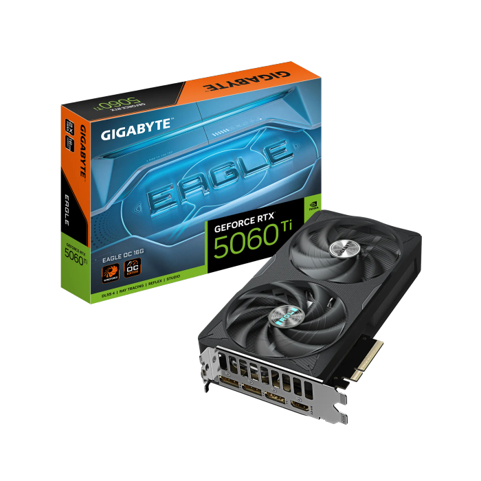 GIGABYTE nVidia GeForce RTX 5060Ti EAGLE OC 16GB - 16GB GDDR7; 128-Bit Memory Bus; 1x HDMI; 3x Di...