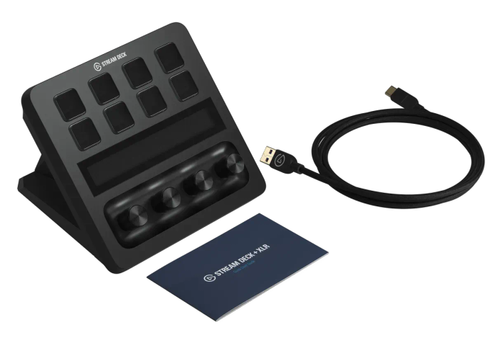 Elgato Stream Deck + XLR Dock - 8 Customizable LCD Keys; Studio Grade Preamp; Connect Any XLR Mic
