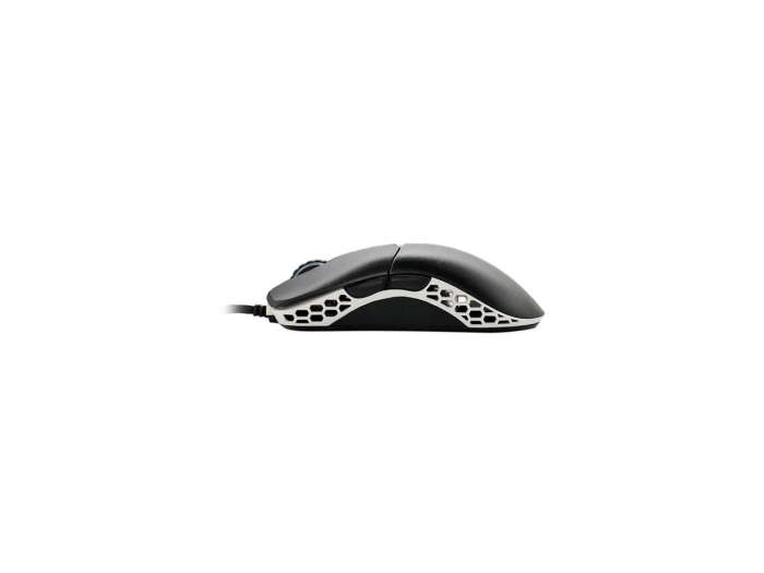Ducky Mouse Feather Black and White - Huano Blue switches; PixArt sensor; 16000 DPI.