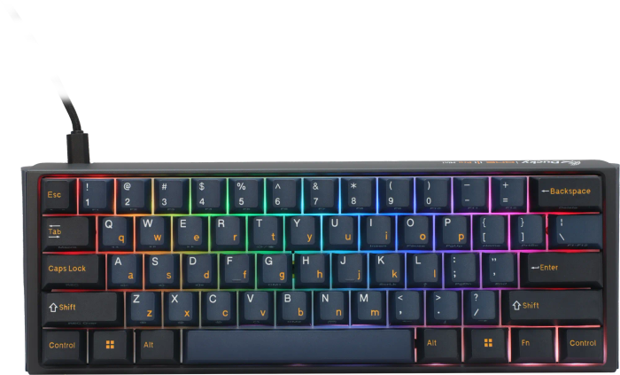 Ducky Keyboard One 3 Pro 60% Mechanical Keyboard; RGB; PBT Tripple Shot Keycaps  - Cherry MX2A Red .