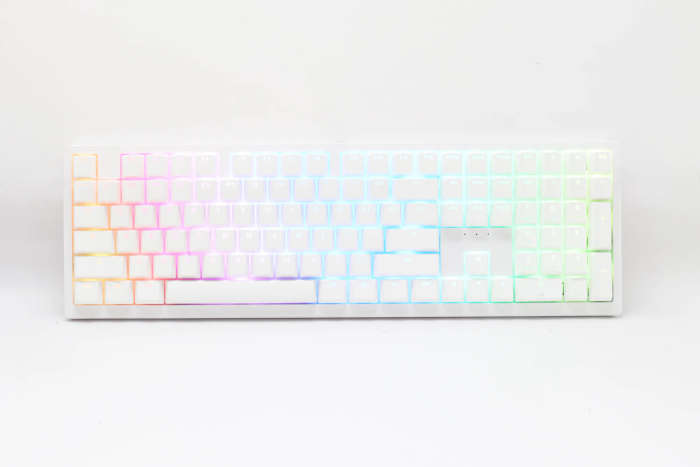 Ducky Keyboard Zero 6108 100% Mechanical Wireless Keyboard; RGB; USB 2.0 / 2.4GHz / BT - White - ...