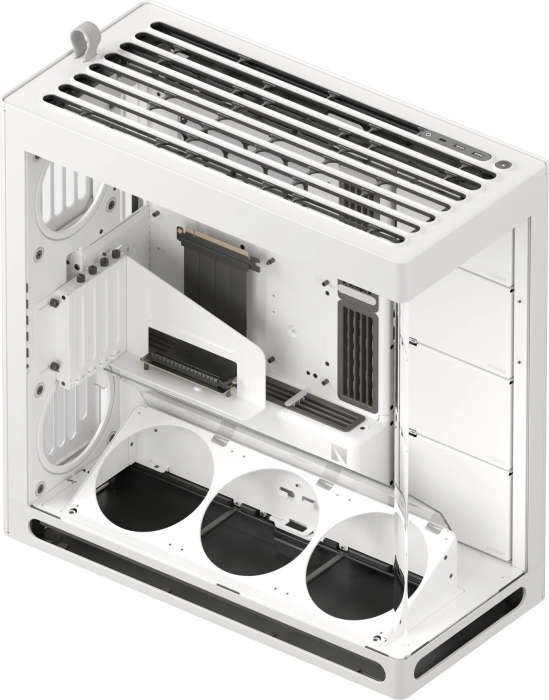 Aerocool HAVN HS 420 Base Edition White EATX case - Adjustable GPU Bracket - Supports 11 fans (0 ...
