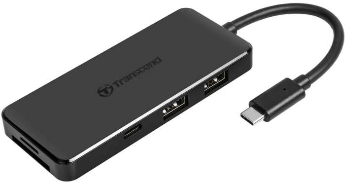 TRANSCEND TS-HUB5C USB Type C Hub 2 x USB 3.1 Gen 2 Type A; 1 x USB Type C port; 1 x USB Type C P...
