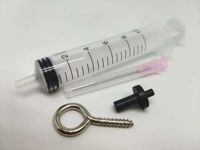 Ink suction tool clip for HP and for Canon cartridges with printhead and accessories