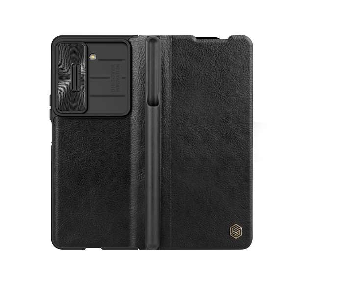 Nillkin Qin Pro Leather Case For Samsung Galaxy Z Fold 7 - Business Black