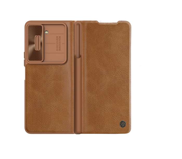 Nillkin Qin Pro Leather Case For Samsung Galaxy Z Fold 7- British Brown