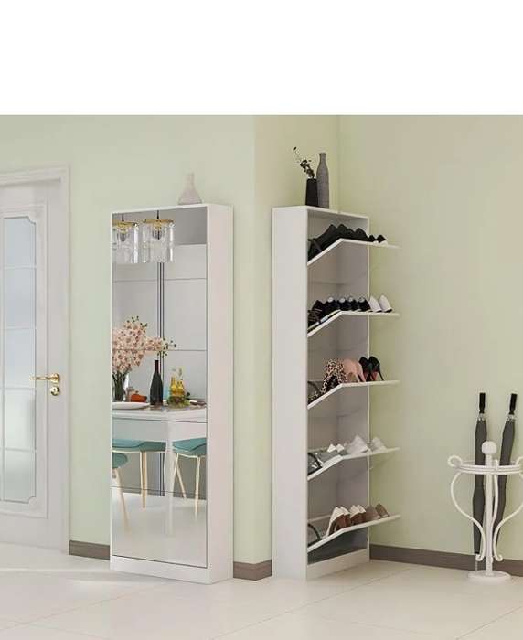 5 Drawer Mirror Shoe Cabinet